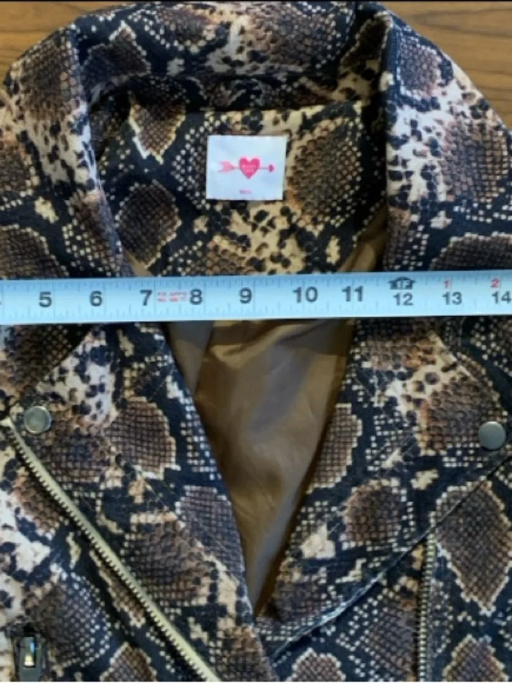 New Buddy Love Snake python Print corduroy Biker Jacket Streetwear